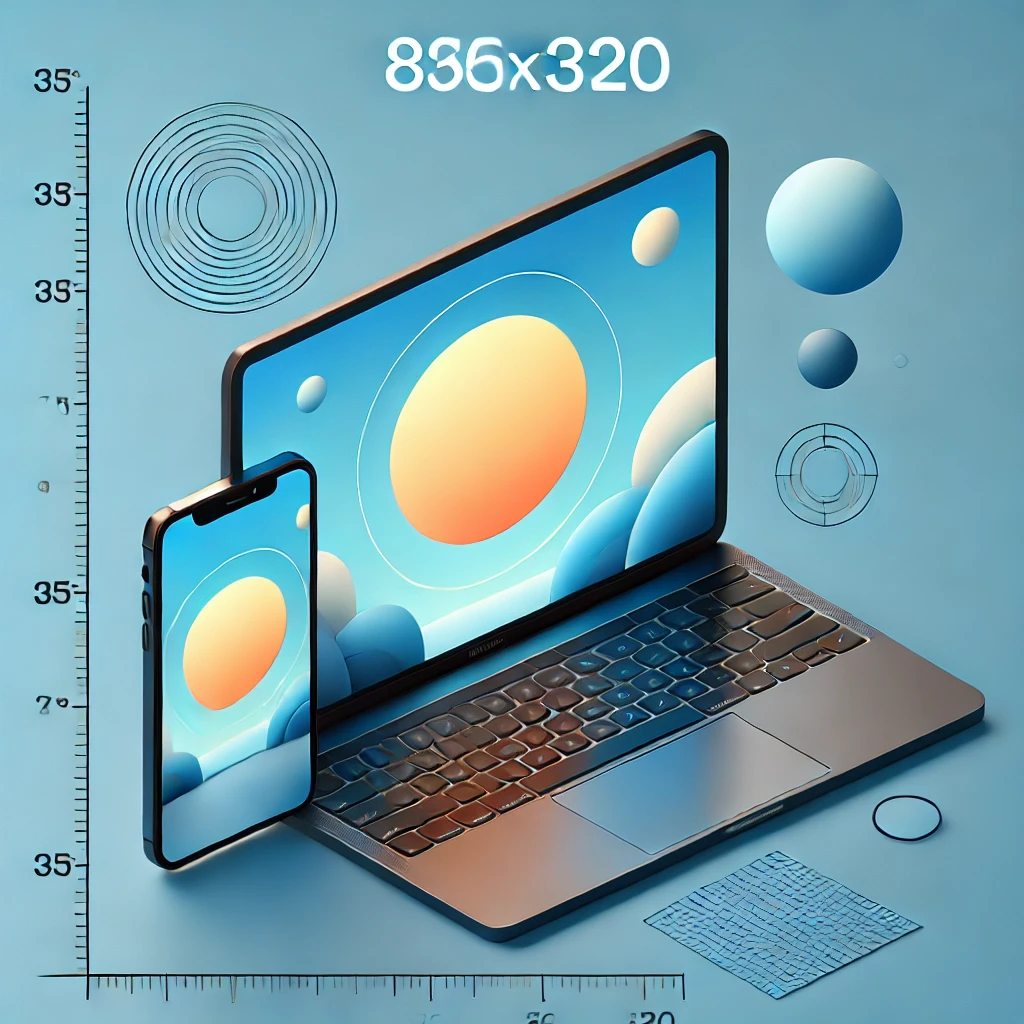 Dall·e 2025 02 13 08.34.11 An Image With Dimensions 853x320 Featuring A Macbook Screen In The Center And An Iphone Beside It. The Background Is Blue, Creating A Clean And Modern